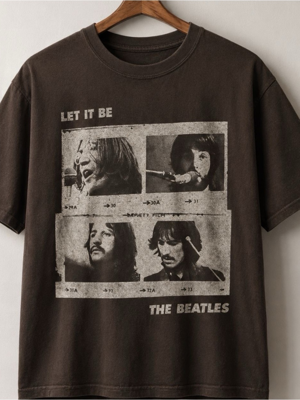 Gildan Brown 'Let It Be' The Beatles Graphic Tee